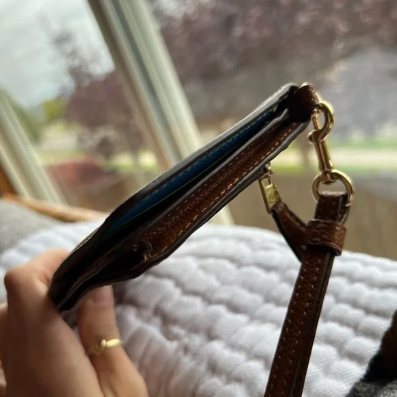 Coach Brown Rainbow Wristlet Wallet - Picture 4 of 7